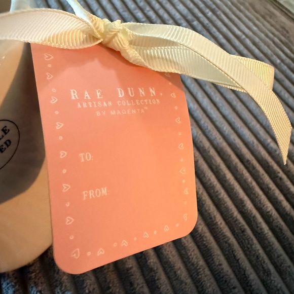 Rae Dunn White Ceramic double-sided Mug with pink heart shaped flowers - Picture 2 of 7